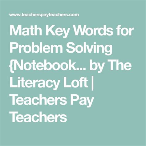 Image result for Math Problem Solving Key Words