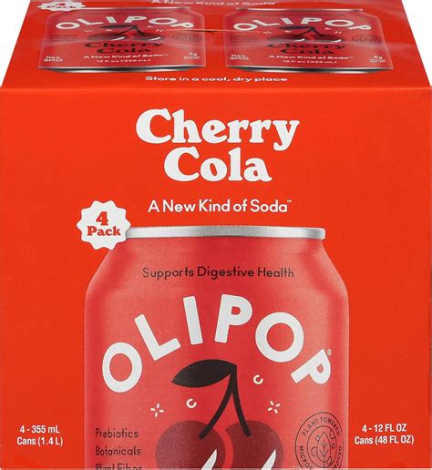 Amazon.com: OLIPOP Prebiotic Soda Pop, Cherry Cola, Prebiotics ...