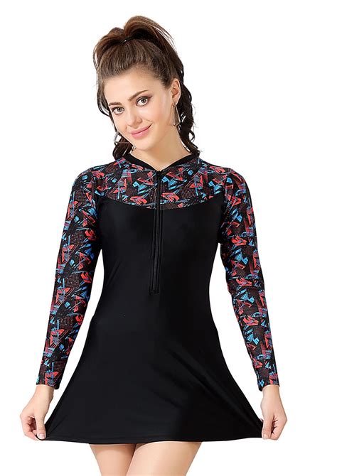 Cover Lady : Long sleeves, Solid coloured Dress like swimwear – Oceanic ...