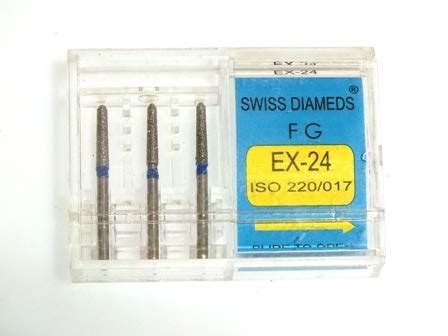 ADDLER DENTAL DIAMOND BUR EX 24 FG AIR ROTOR SWISS DIA PREMIUM BURS ...