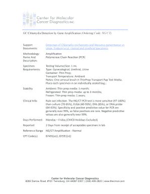 Fillable Online GC/Chlamydia Detection by Gene Amplification (Ordering ...