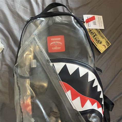 Limited edition sprayground clear backpack. Perfect... - Depop