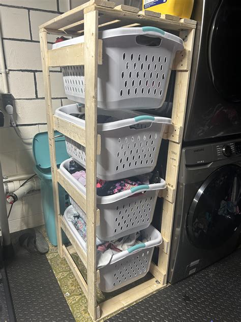 Diy Laundry Room Hamper Storage Laundry Basket Organizer! #diy