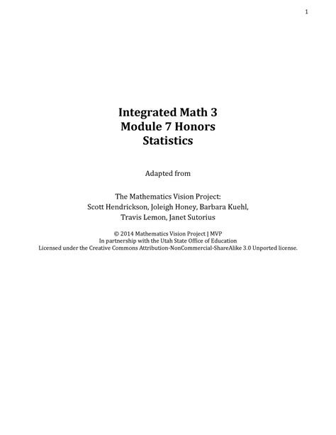 2018-19 Sduhsd Math 3 Honors Module 7H SE - Integrated Math 3 Module 7 ...