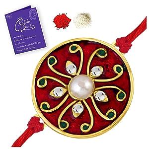 Sukkhi Rakhi for Brother Delightly Kundan Designer Gold Plated with ...