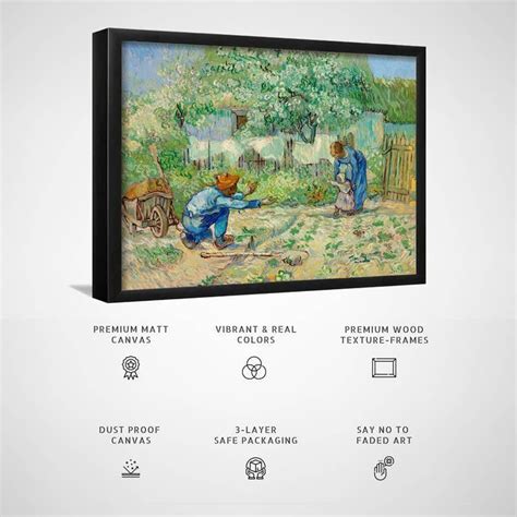 Buy First Steps After Millet By Vincent Van Gogh - Black Frame Online ...