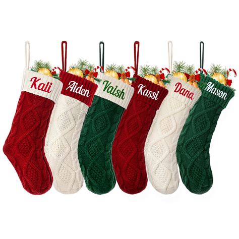 Personalized Christmas Stocking，Custom Name Family Christmas Stocking ...