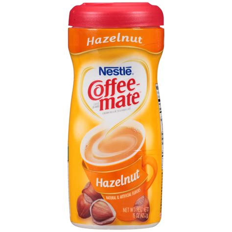 Nestlé Coffee-Mate Hazelnut Powdered Creamer, Multi-Serve Canister, 15 ...
