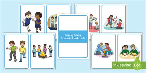Saying Sorry Scenario Flashcards