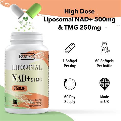 Coutihot Liposomal NAD 500mg with TMG 250mg - Superior India | Ubuy