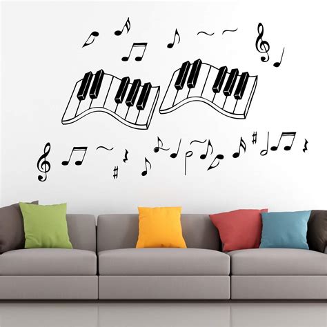 StickMe 'Music Notes - Keyboard Decorative - Creative - Colorful - Wall ...