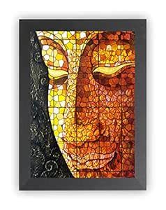 Indianara Gautam Budha Frame Painting -Synthetic Design Wood, A4 Sizes ...