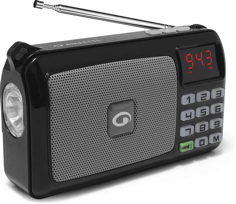 Amkette Pocket FM Radio Portable Multimedia Speaker with Powerful Torch ...