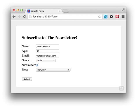 Image result for Java Spring Display Form