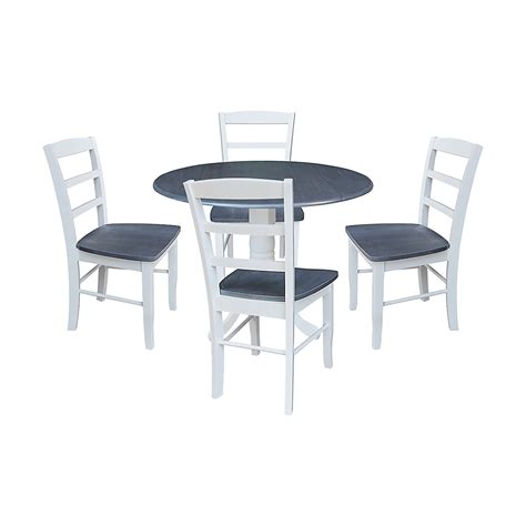 International Concepts White/Heather Gray Traditional Dining Room Set ...