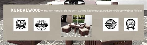 Hariom Handicraft Modern Coffee Table (Rosewood,Semi Glossy,Walnut ...