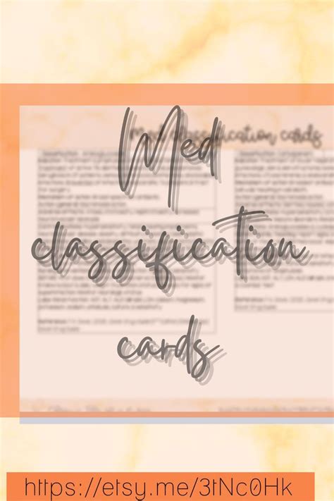 Image result for Medication Classification Chart