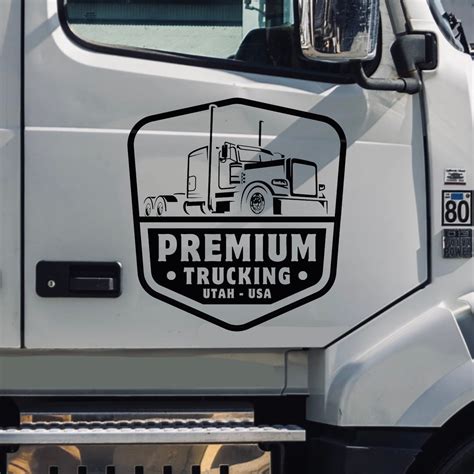 Fully Customizable Trucking Decal / Your Company Name or Logo Vinyl ...
