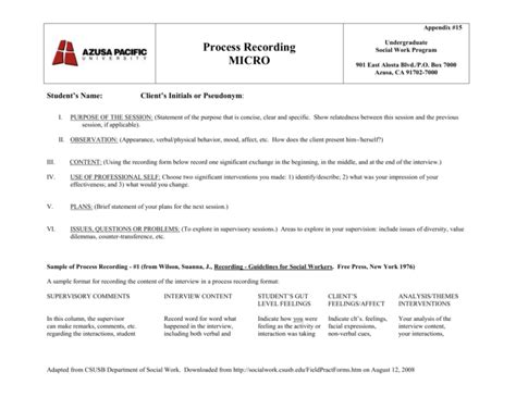 Image result for MSW Process Recording Example