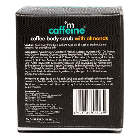 Mcaffeine Coffee Body Scrub with Almonds, 200 gm Price, Uses, Side ...