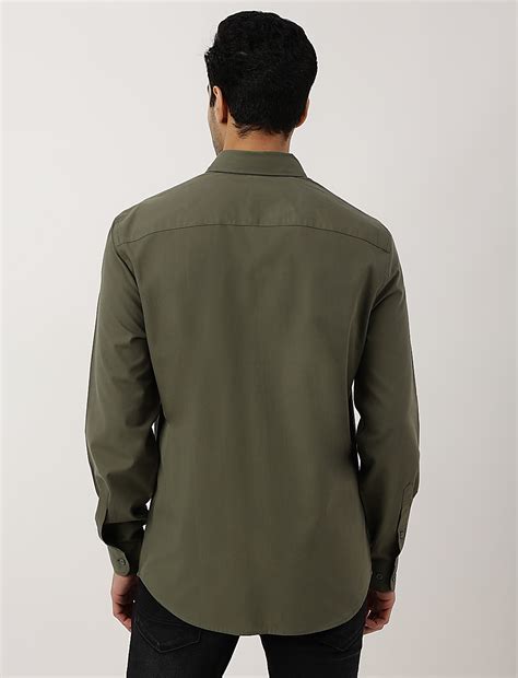 Buy Pure Cotton Plain Button-down Collar Shirt at Marks & Spencer