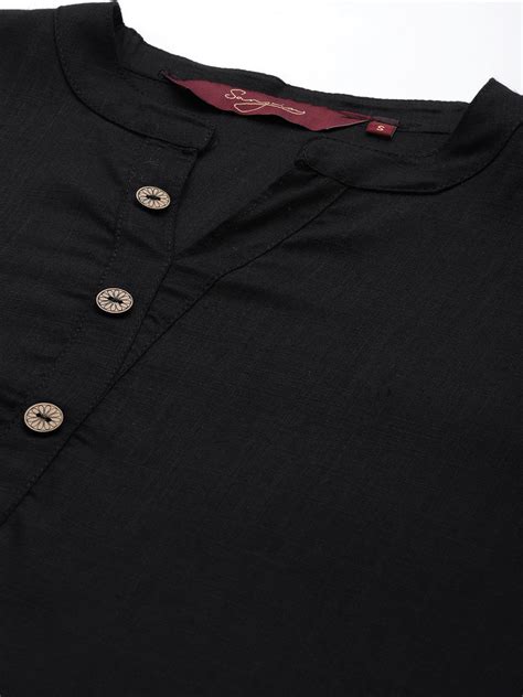 Women Solid Mandarin Collar Kurti – Bunaaiwalaa