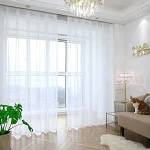PHILEASY Polyester Solid Window Sheer Curtains