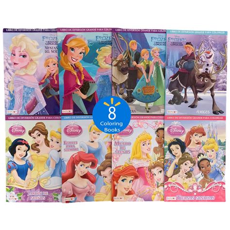 Bendon 8 Spanish Bulk Full-sized Coloring Books for Kids Ages 4-8. Set ...