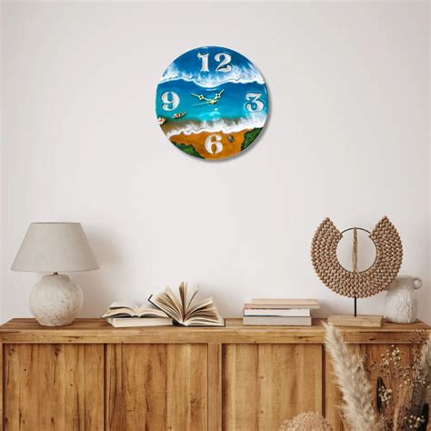 Resin Wall Clock for sale | Buy Resin Wall Clock Beach Theme Online ...