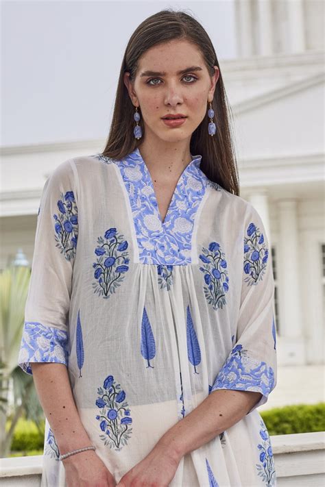 Shop Stylish White Printed A-line Dress For Women At Vishnu
