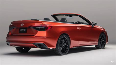 Honda Civic Convertible Looks Digitally Ready for a Posh Next Summer ...