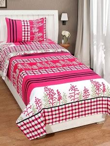 Chauhan Textile 120 TC Polycotton Single Printed Flat Bedsheet - Buy ...