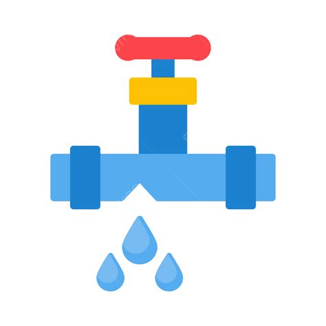 Leaking Pipe Flat Icon Vector, Drop, Leaking, Pipe PNG and Vector with Transparent Background ...