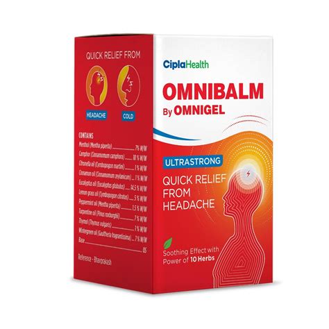 Buy Omni Balm Ultra strong Quick Relief for Headache, 8 ml | 19 Minutes ...