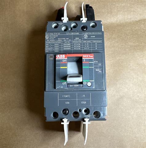 ABB SACE TMAX XT1N-125 CIRCUIT BREAKER 125 AMP 600 VAC BM21134034 ...