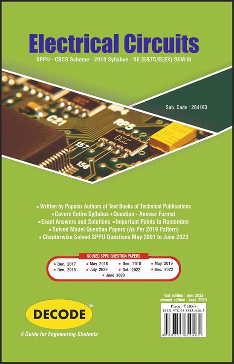 Amazon.in: Buy Electrical Circuits for SPPU 19 Course (SE - III - E&Tc ...