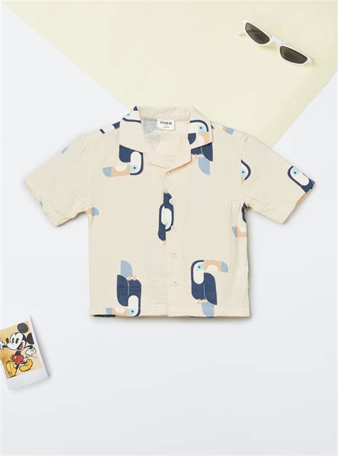 Buy Boys Printed Resort Collar Shirt Online at just Rs. 549.0 ...