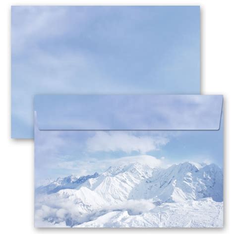 Briefumschläge Motiv Berge Im Schnee Natur & Landschaft, Jahreszeiten