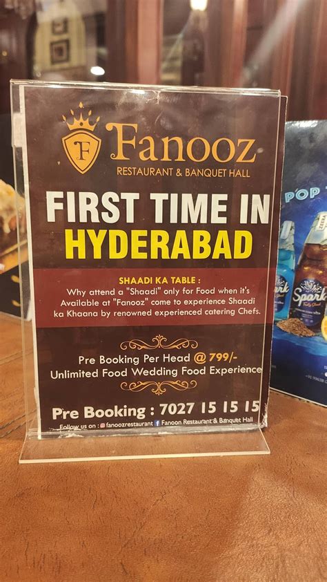 Menu at Fanooz Restaurant & Banquet Hall, Hyderabad