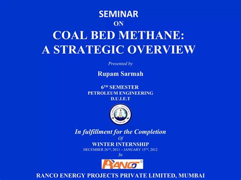 Coal Bed Methane | PPT