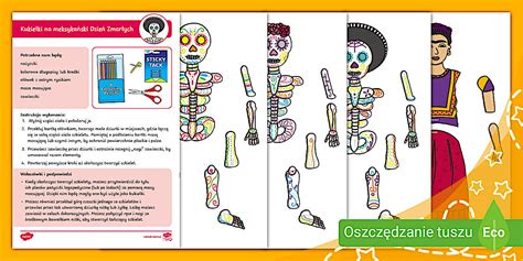 Praca plastyczna na meksykańskie święto zmarłych | Kukiełki