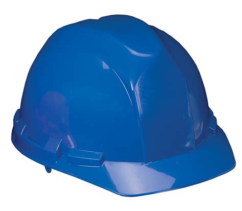 Mutual 50100 Polyethylene 4-Point Pin Lock Suspension Hard Hat, Blue ...