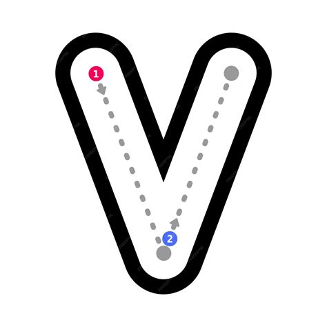 Lowercase Bubble Letter V
