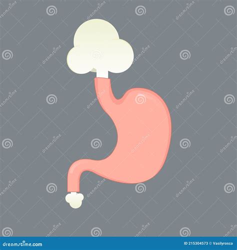 Stomach Gas Acid Reflux Indigestion System. Stomach Vector Gas Diarrhea ...