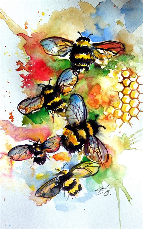 Painting Of Bees