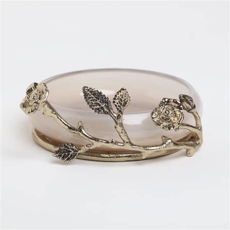 Buy Panama Rose Glass and Metal Soap Dish from Home Centre at just INR ...