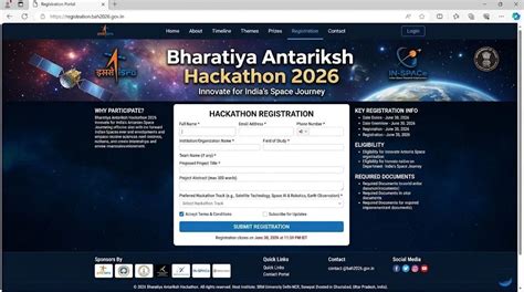 ISRO Bharatiya Antariksh Hackathon 2026: Eligibility, Dates and ...