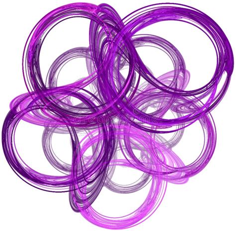 Abstract Linear Pattern of Many Purple Circles on a Transparent ...