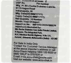 Accu Chek Instant Test Strip 10 - Uses, Side Effects, Dosage, Price ...