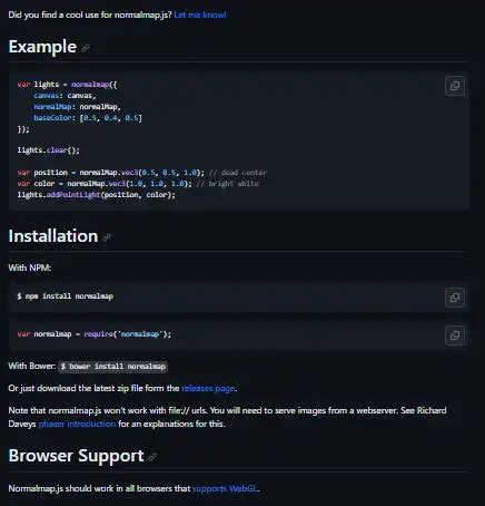 JavaScript Image Library Normal Map 的图像结果